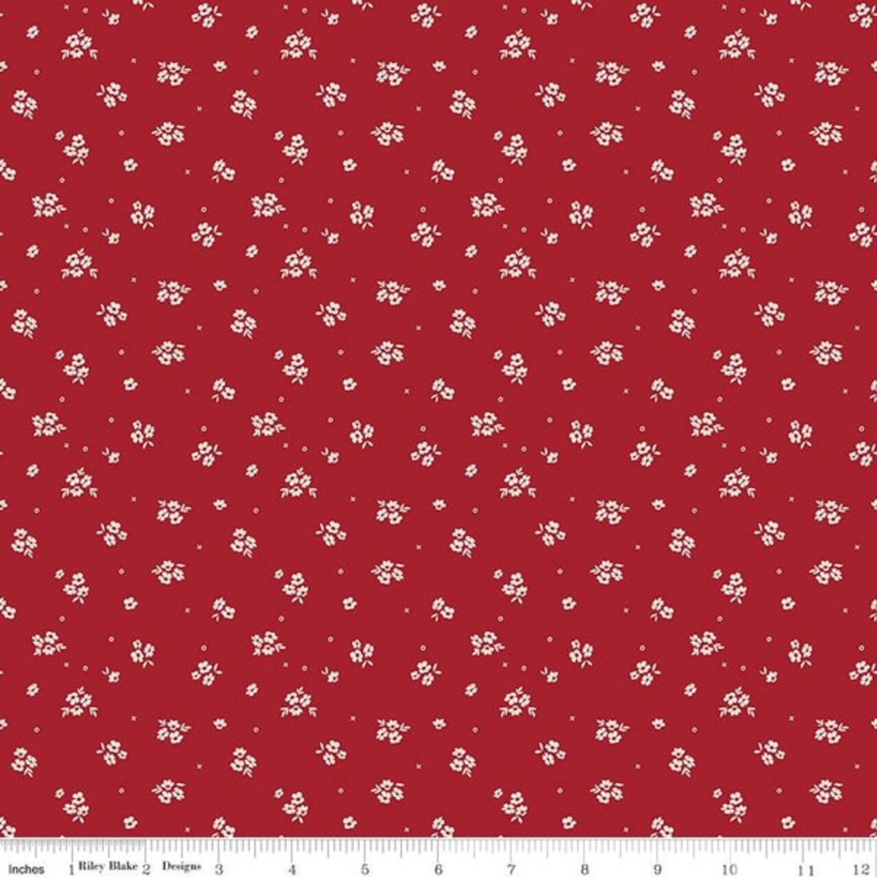 Ditsy in Red (c16875-red) | Love You Always | Sandy Gervais | Riley Blake